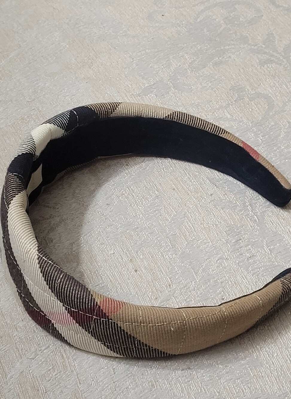 BURBERRY QUILTED NOVA CHECK HEADBAND - Picture 2 of 6